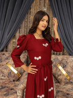 Nova Maroon Embroidered