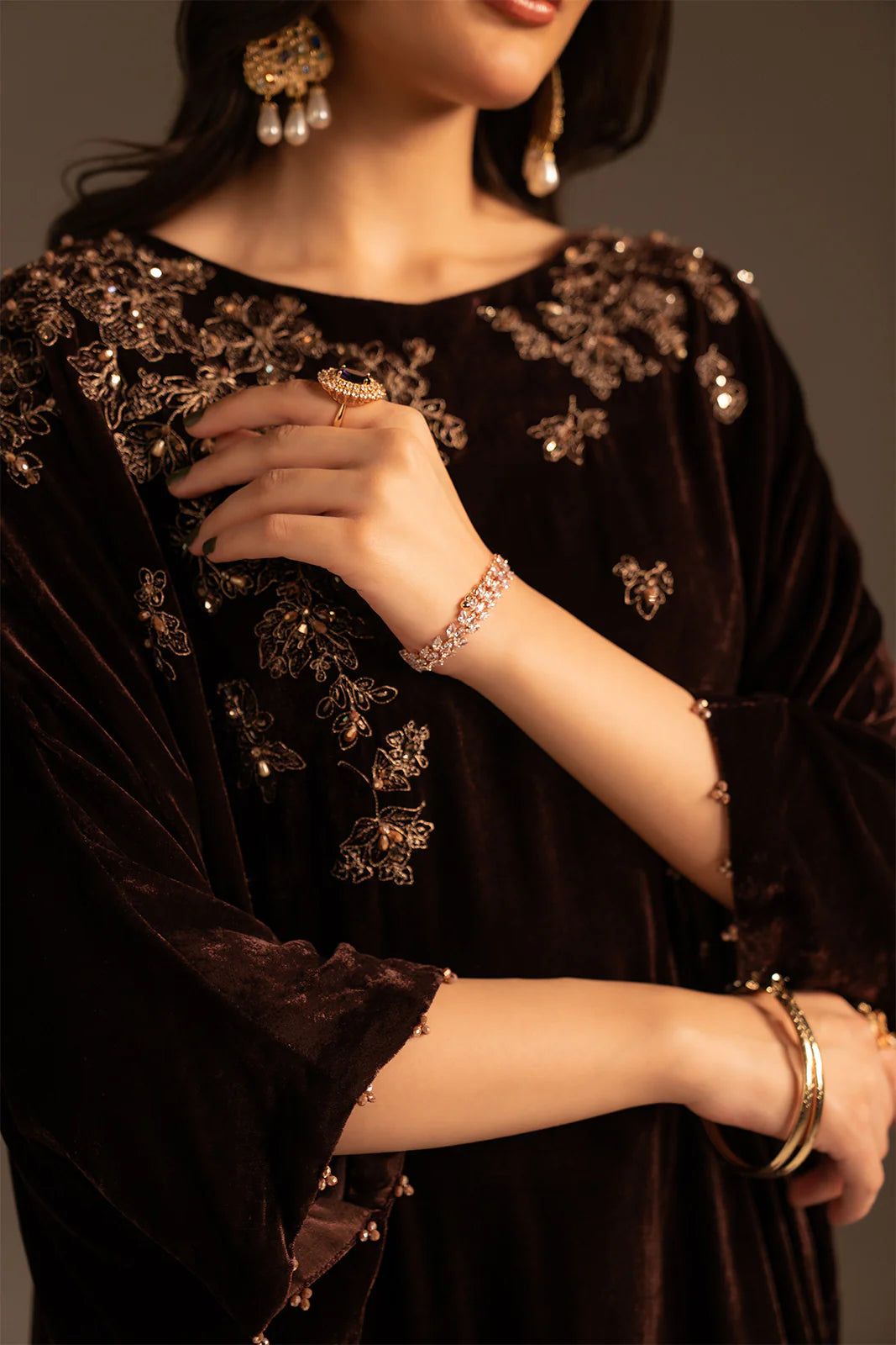 Velvet Bloom Kaftan