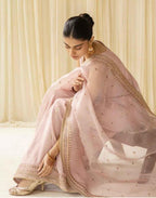 Baby Pink Raw Silk