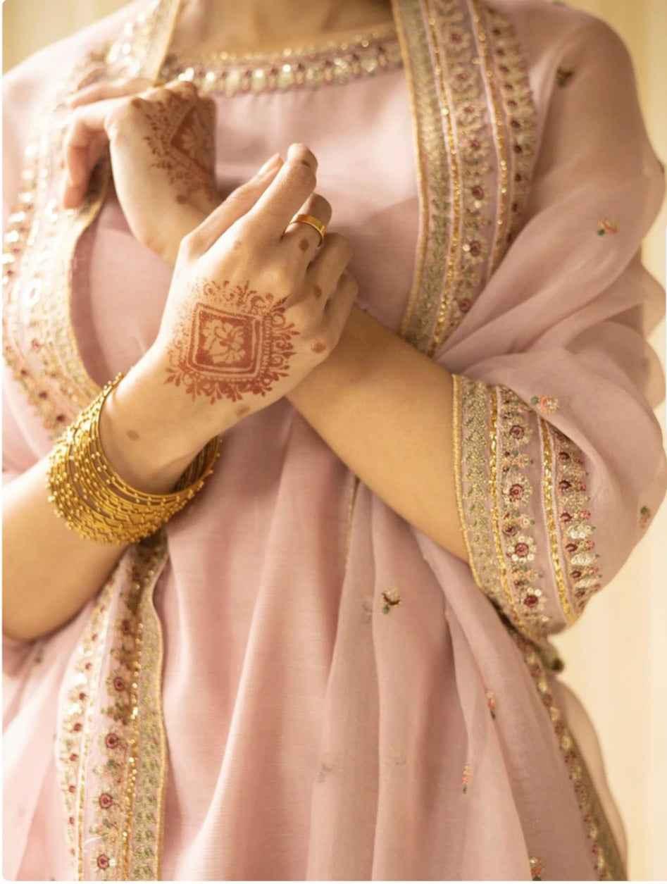 Baby Pink Raw Silk