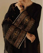 Black Gold Raw Silk